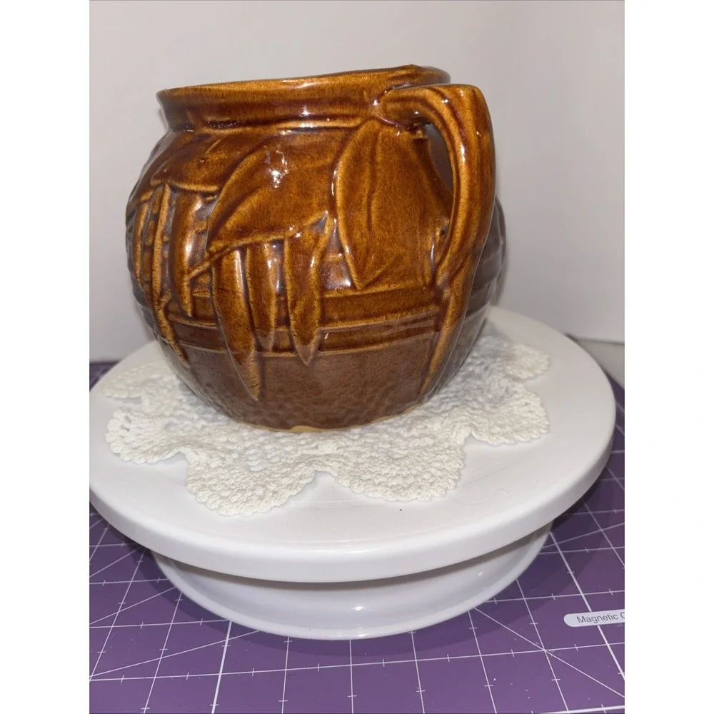 Vintage McCoy Pottery Co. Brown Glazed Bean Pot no Lid